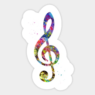 Treble Clef Sticker